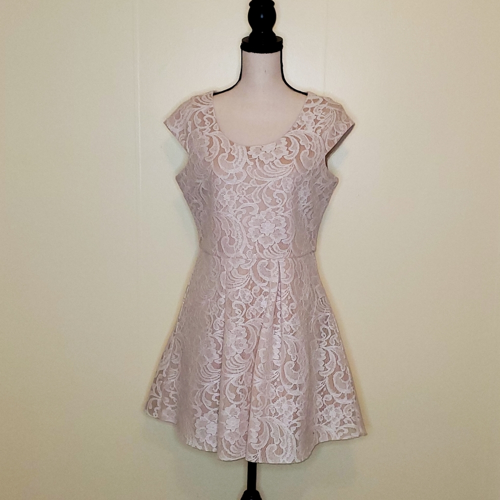 Cap Sleeve Fit & Flare Dress